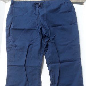Peaches navy blue scrubs pants size LP